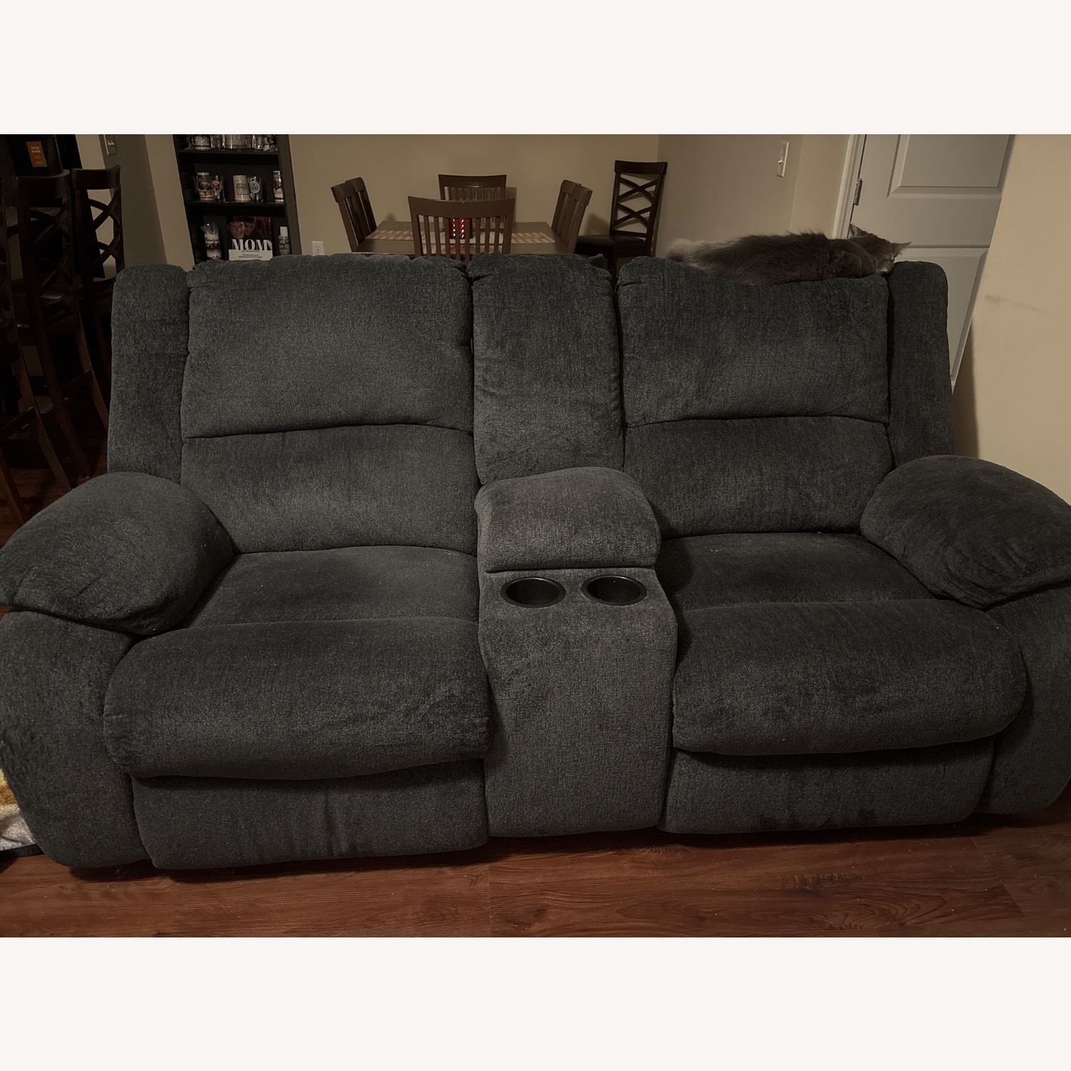 Ashley Furniture Draycoll Light Gray Fabric 2 Seater Sofa - image-4