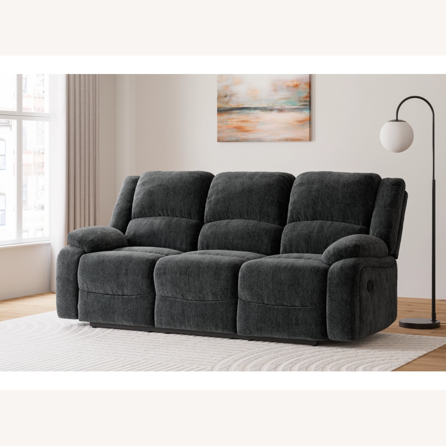 Ashley Furniture Draycoll Light Gray Fabric 2 Seater Sofa - image-5