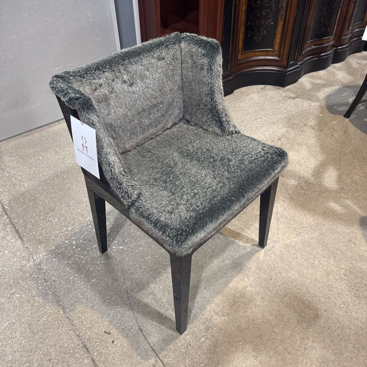 Mademoiselle Kravitz Faux Fur Snake Print Chair - image-3