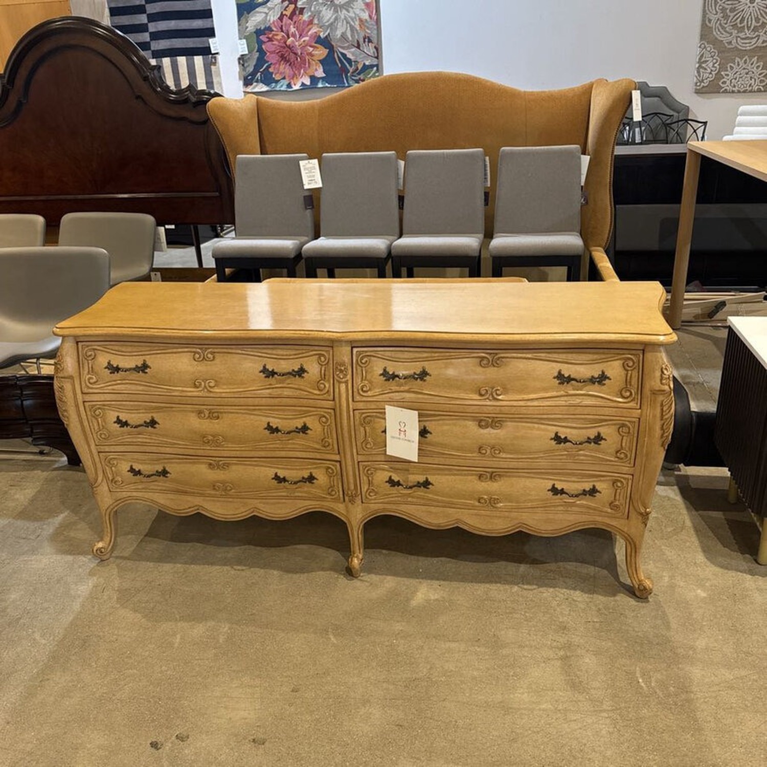 Fremarc 1900s French Country 6-Drawer Dresser - image-2