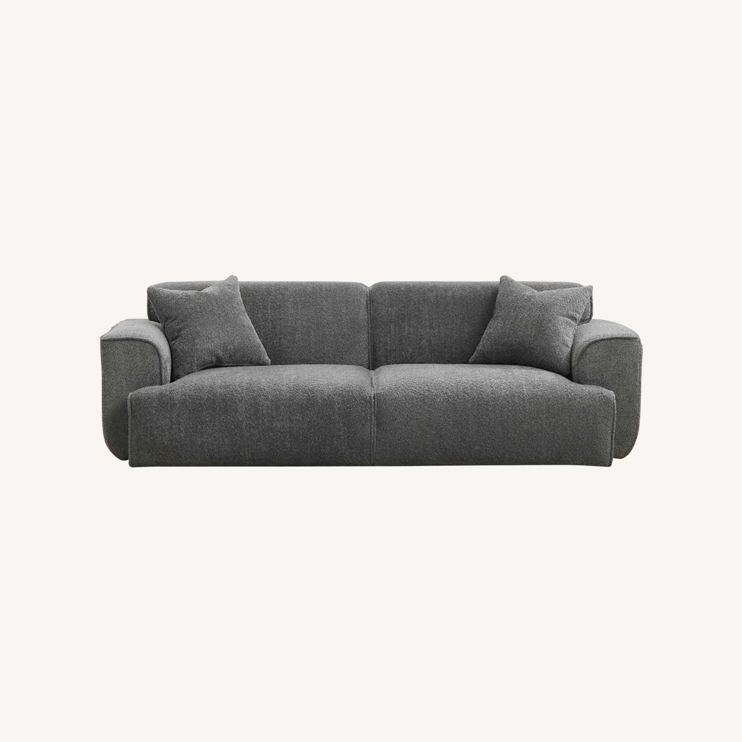Dark Gray Boucle 2 Seater Sofa - image-0