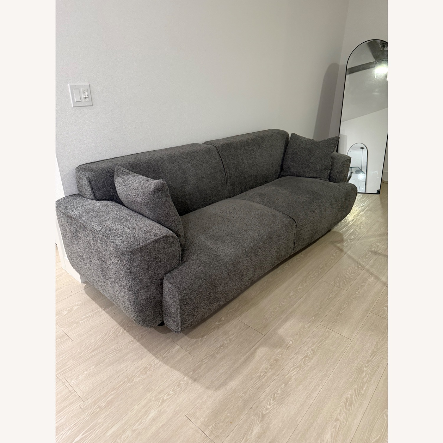 Dark Gray Boucle 2 Seater Sofa - image-3