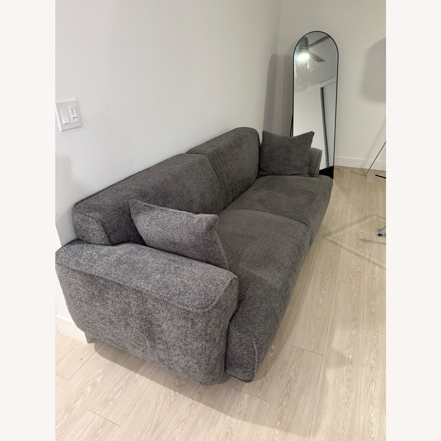 Dark Gray Boucle 2 Seater Sofa - image-2