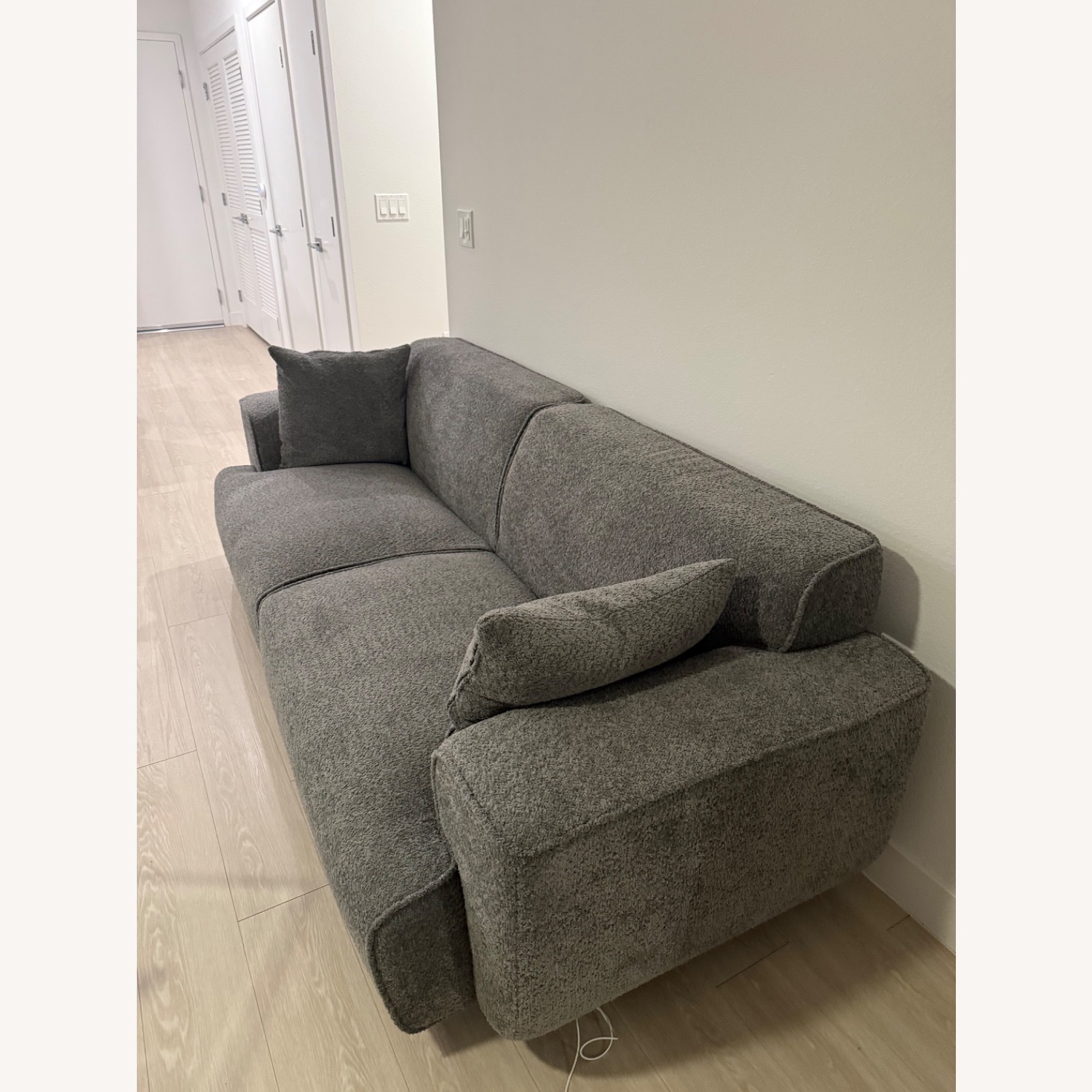 Dark Gray Boucle 2 Seater Sofa - image-4