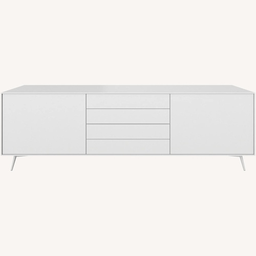 Used BoConcept Fermo White Lacquer Cabinet for sale on AptDeco
