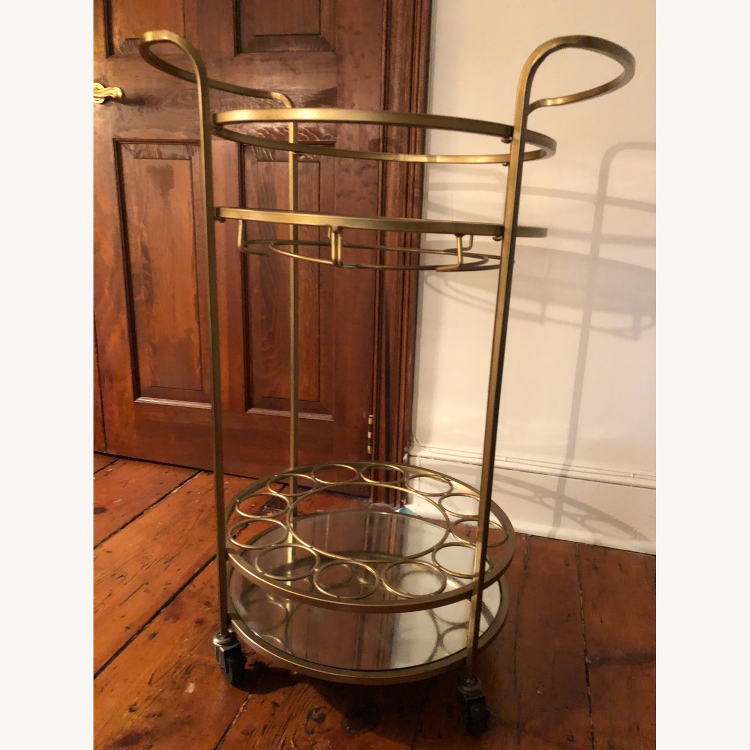 Wayfair Gold Circular Bar Cart - image-1