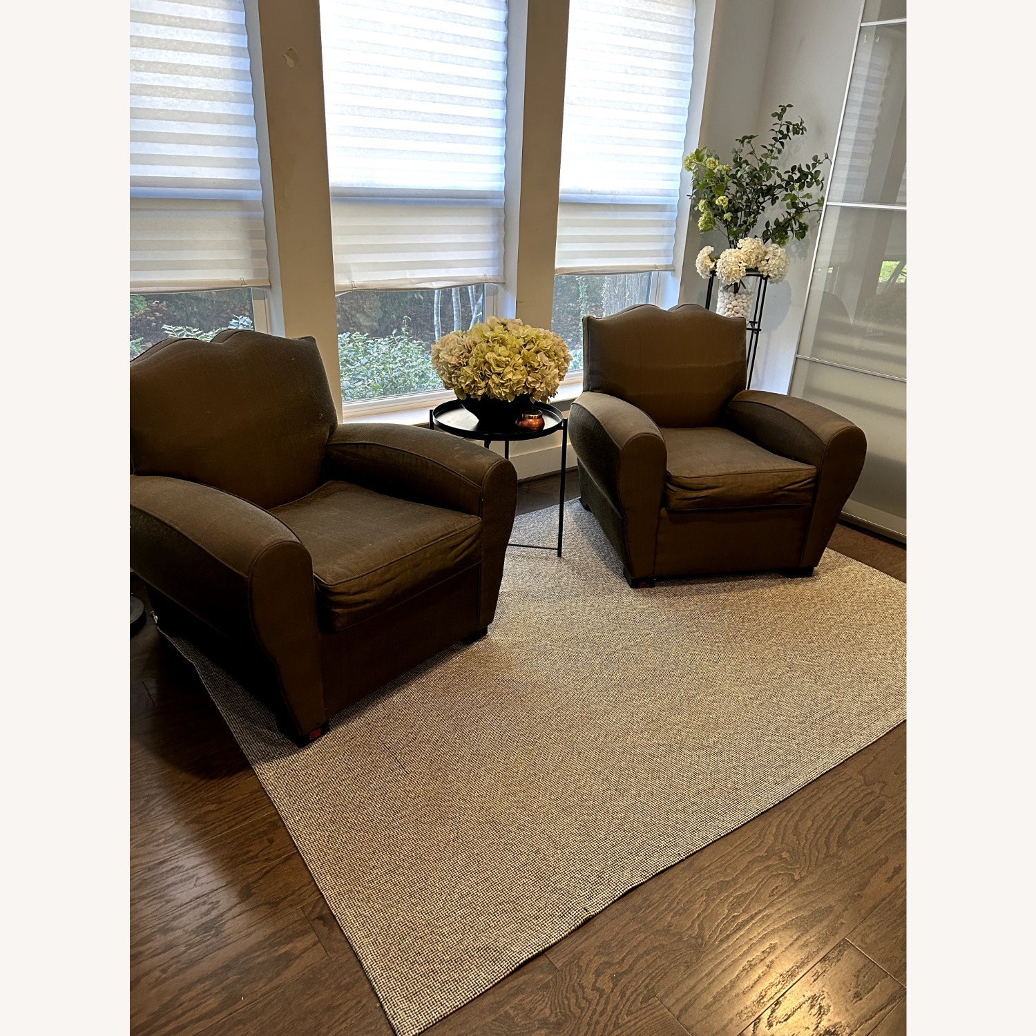 Olive Green Oversized Accent Chair Set - image-1