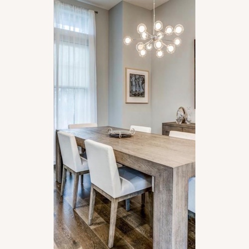 Used Restoration Hardware Drifted Reclaimed Oak Parsons Rectangular Dining Table for sale on AptDeco