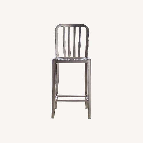 Used Crate & Barrel Delta Nickel Counter Stools for sale on AptDeco