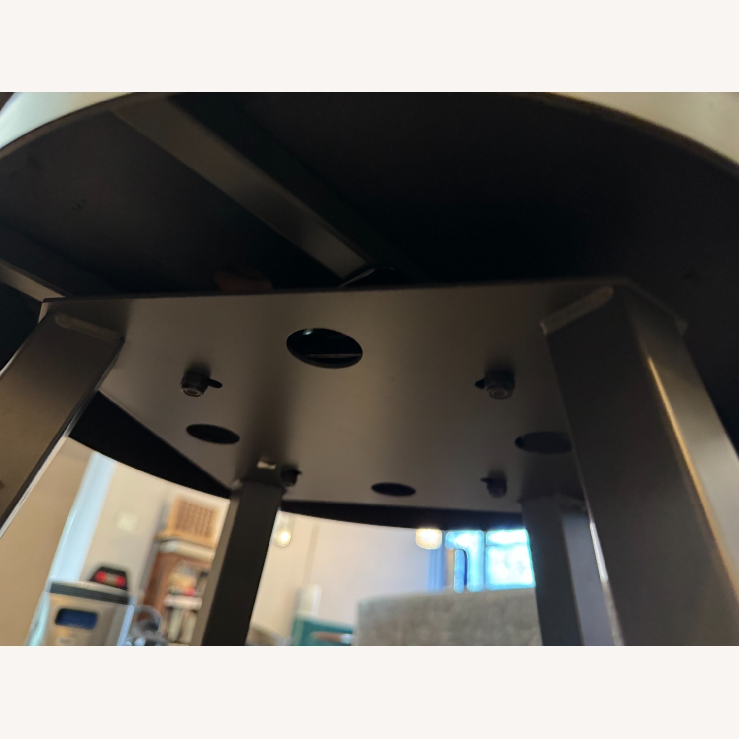 Light Gray Leather Stools - image-4