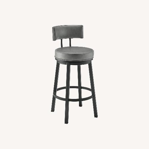Used Light Gray Leather Stools for sale on AptDeco