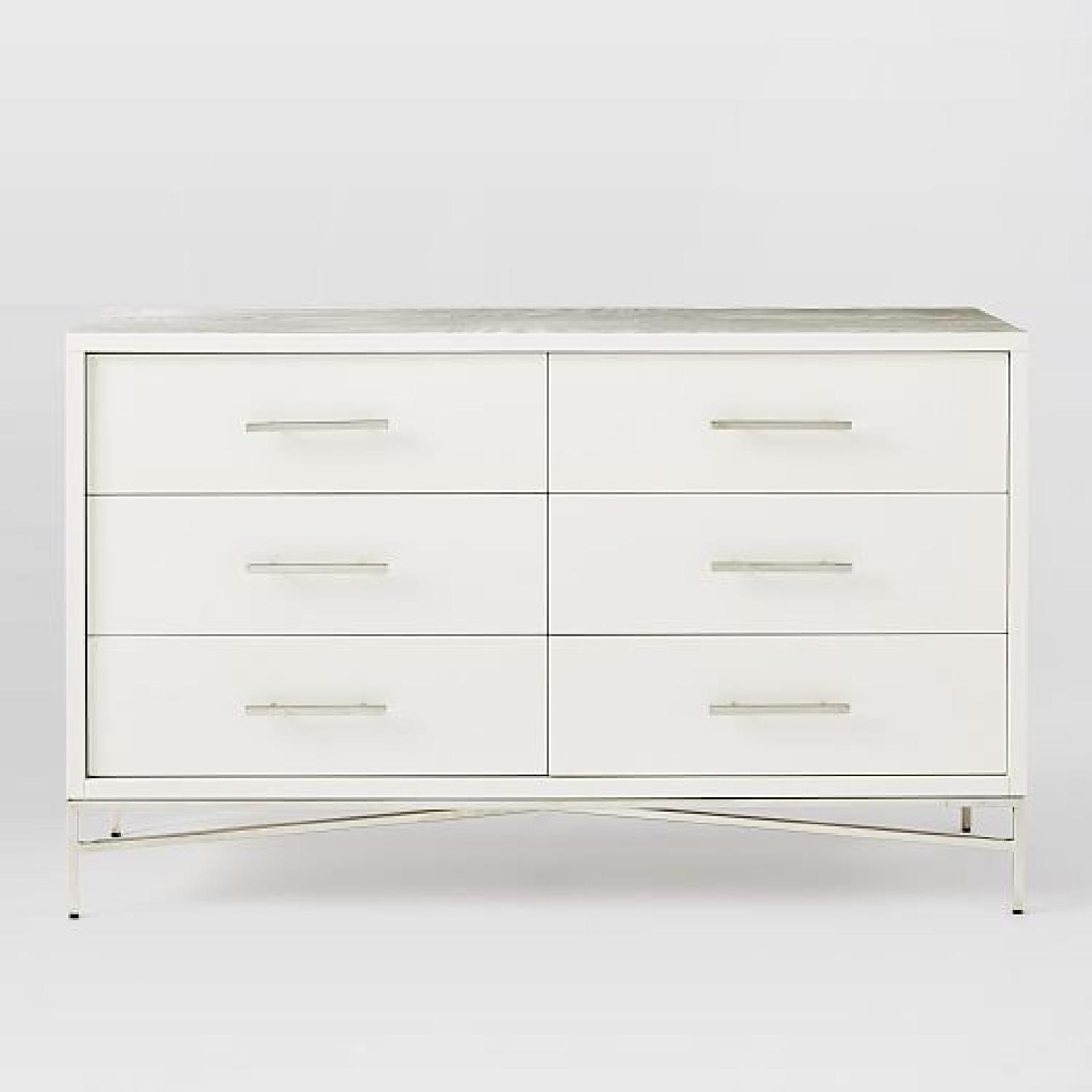 West Elm City White Wood Dresser - image-1