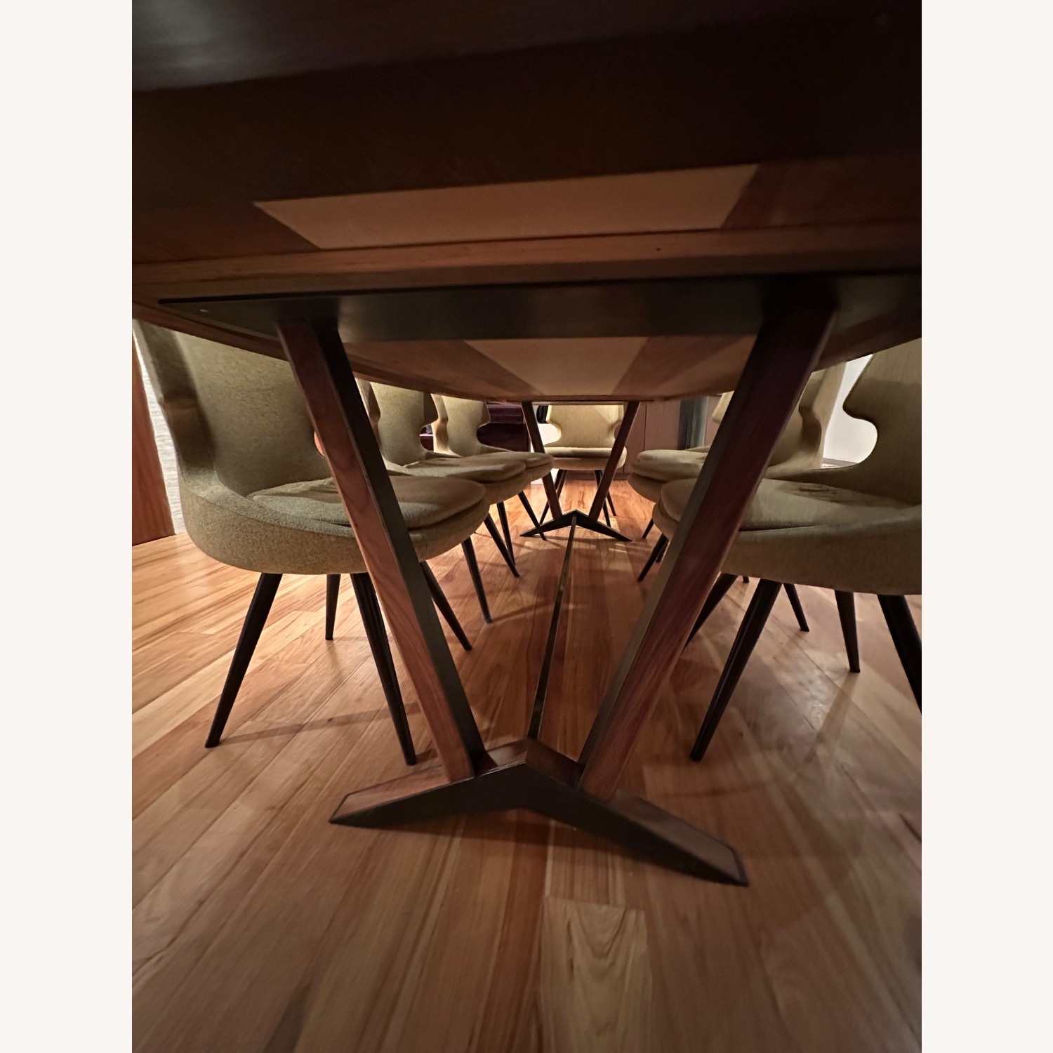 Walnut Dining Table with Lacquer Inlay - image-3