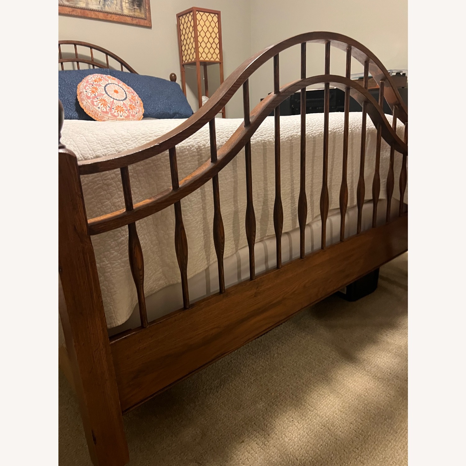 Oak Queen Bed - image-4
