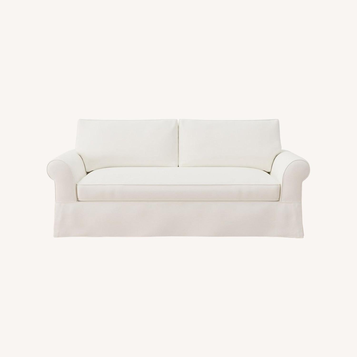 Pottery Barn Pb Comfort White Sleeper Sofa - image-0