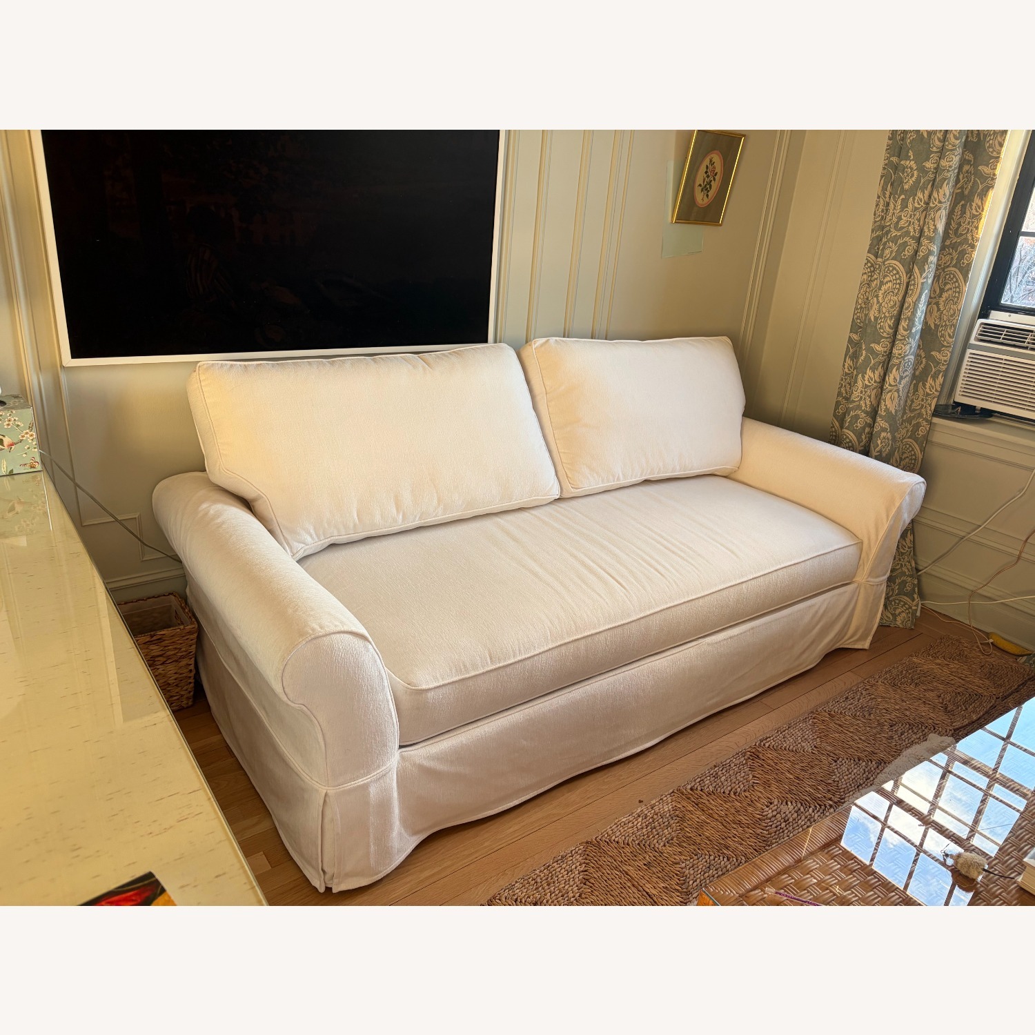 Pottery Barn Pb Comfort White Sleeper Sofa - image-2