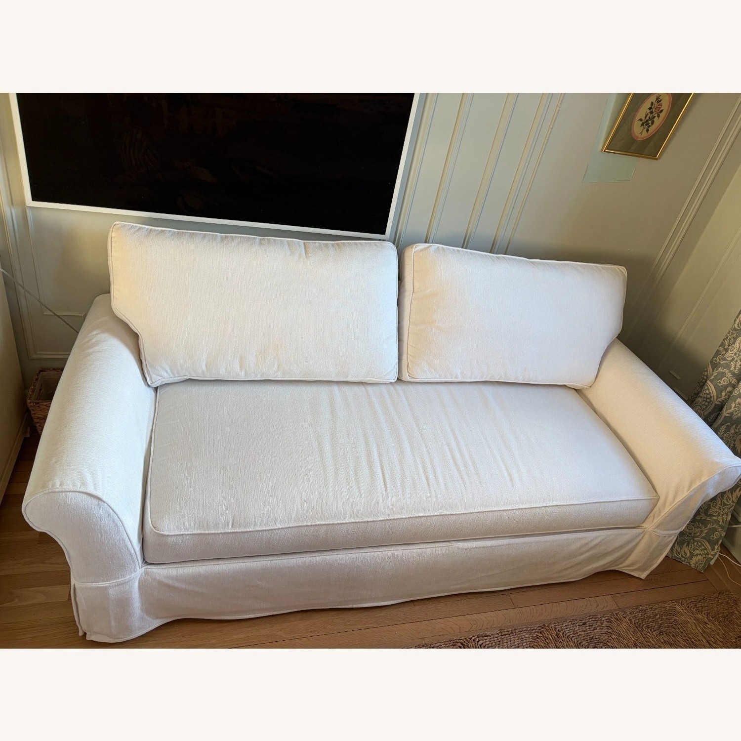Pottery Barn Pb Comfort White Sleeper Sofa - image-4