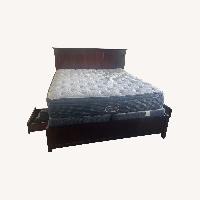 King Bed Frame W Storage Drawers 