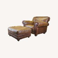 Natuzzi Dark Brown Leather Armchair