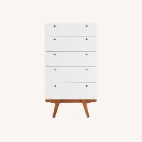 West Elm Modern White Wood Dresser