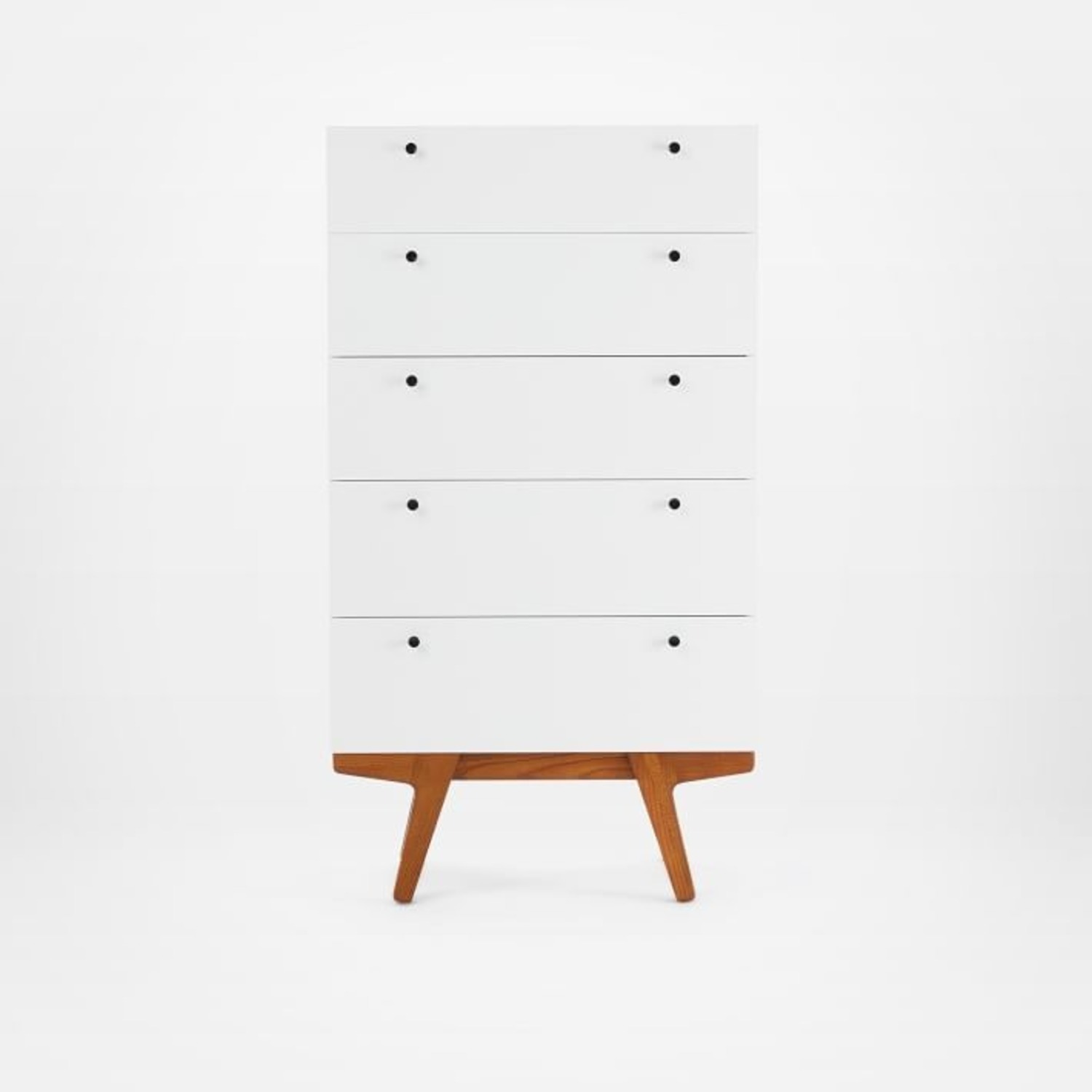 West Elm Modern White Wood Dresser - image-1