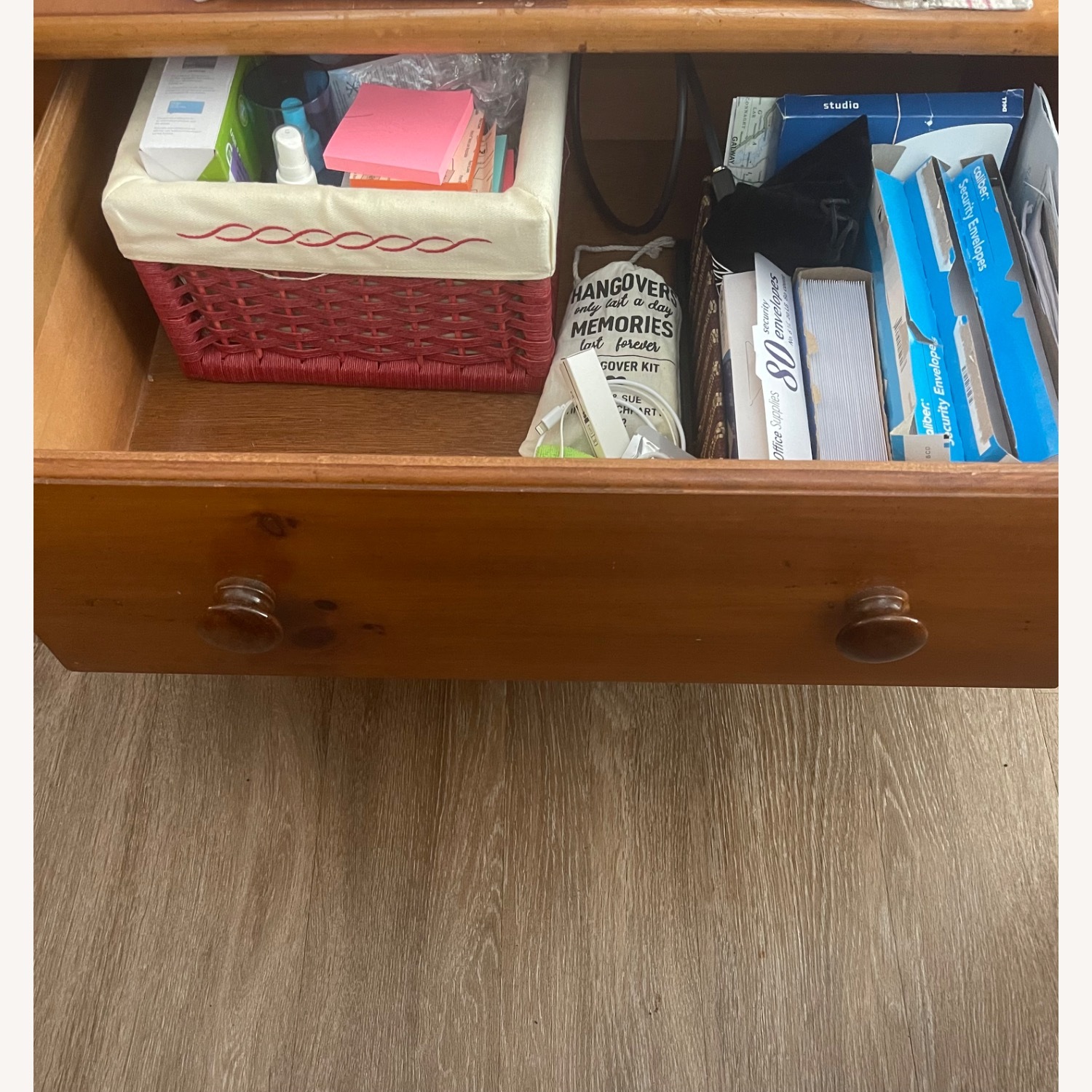 Light Brown Wood Coffee Table - image-3