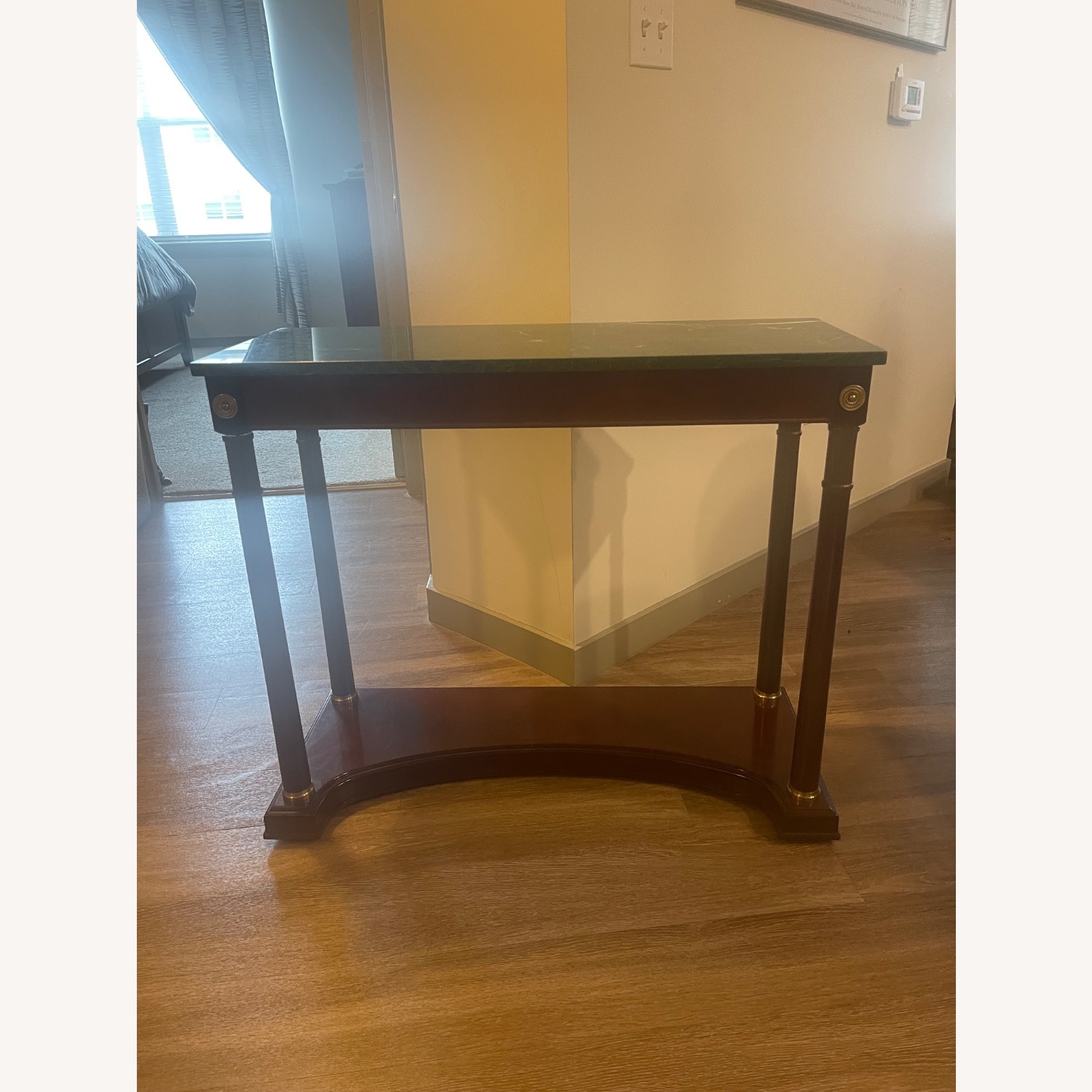 Dark Brown Wood Side Table - image-1