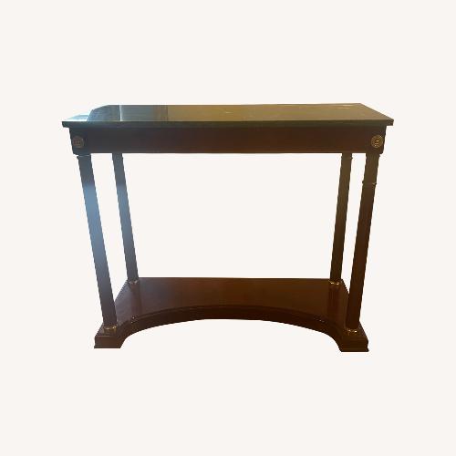 Used Dark Brown Wood Side Table for sale on AptDeco