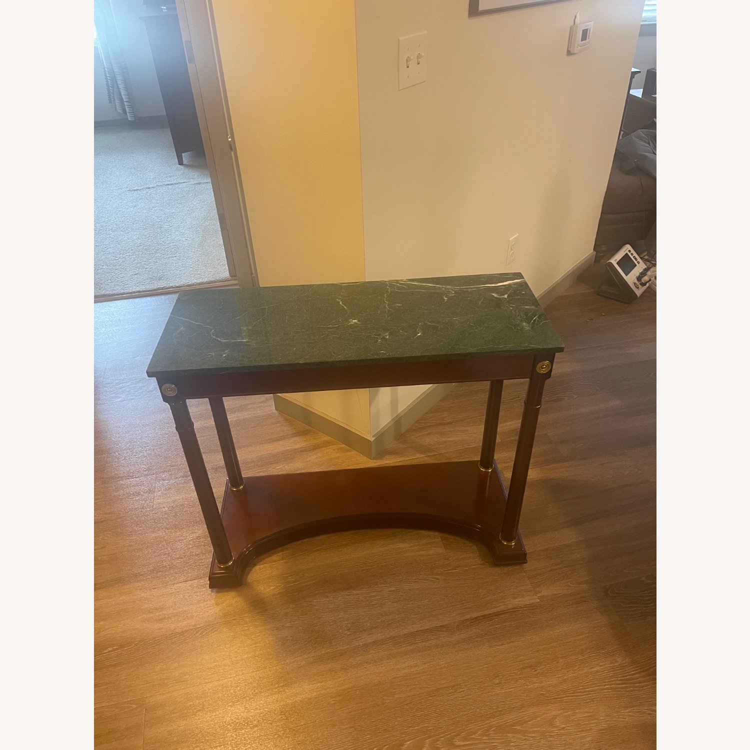 Dark Brown Wood Side Table - image-2