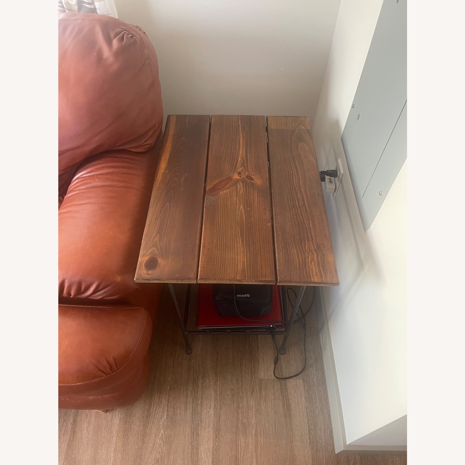 Dark Brown Wood Side Tables - image-2