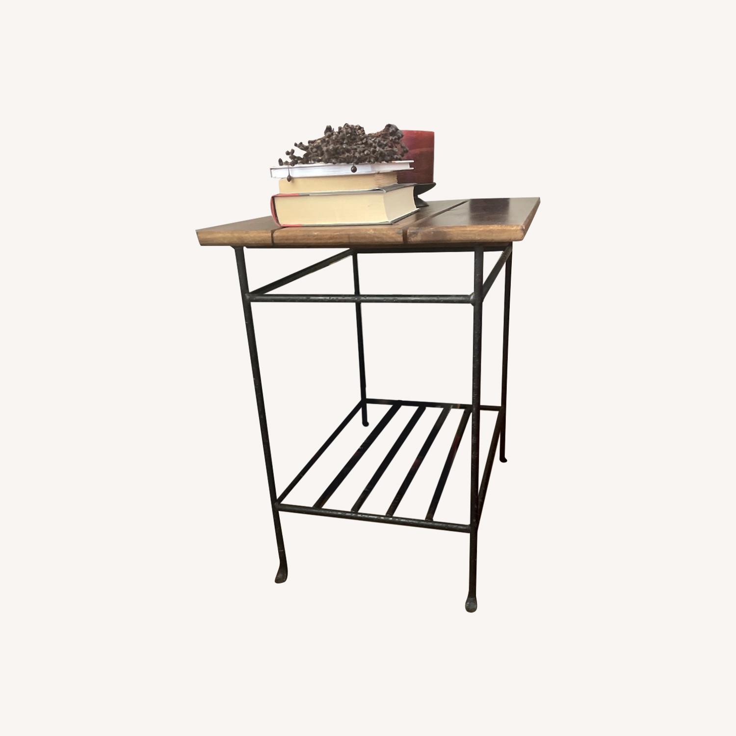 Dark Brown Wood Side Tables - image-0