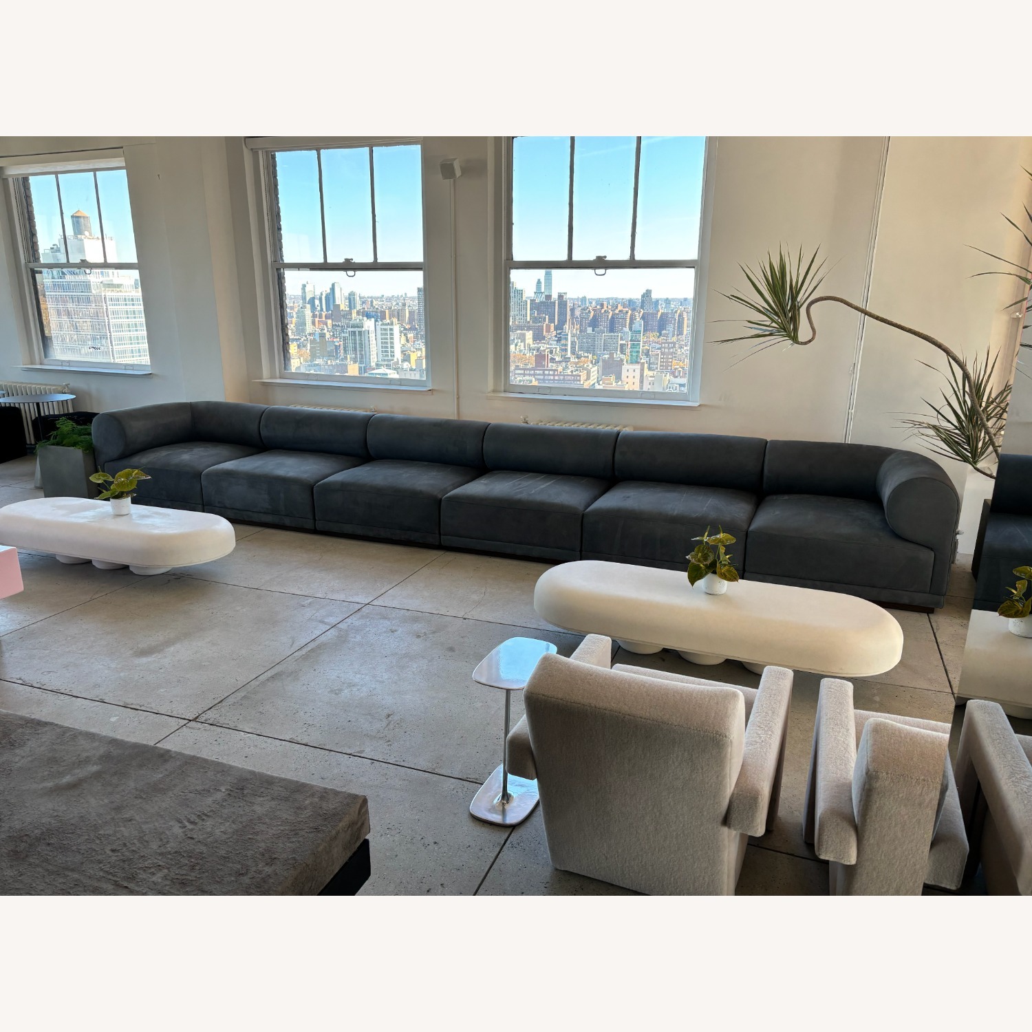 Restoration Hardware Light Gray 3+ Seater Sofa - image-1