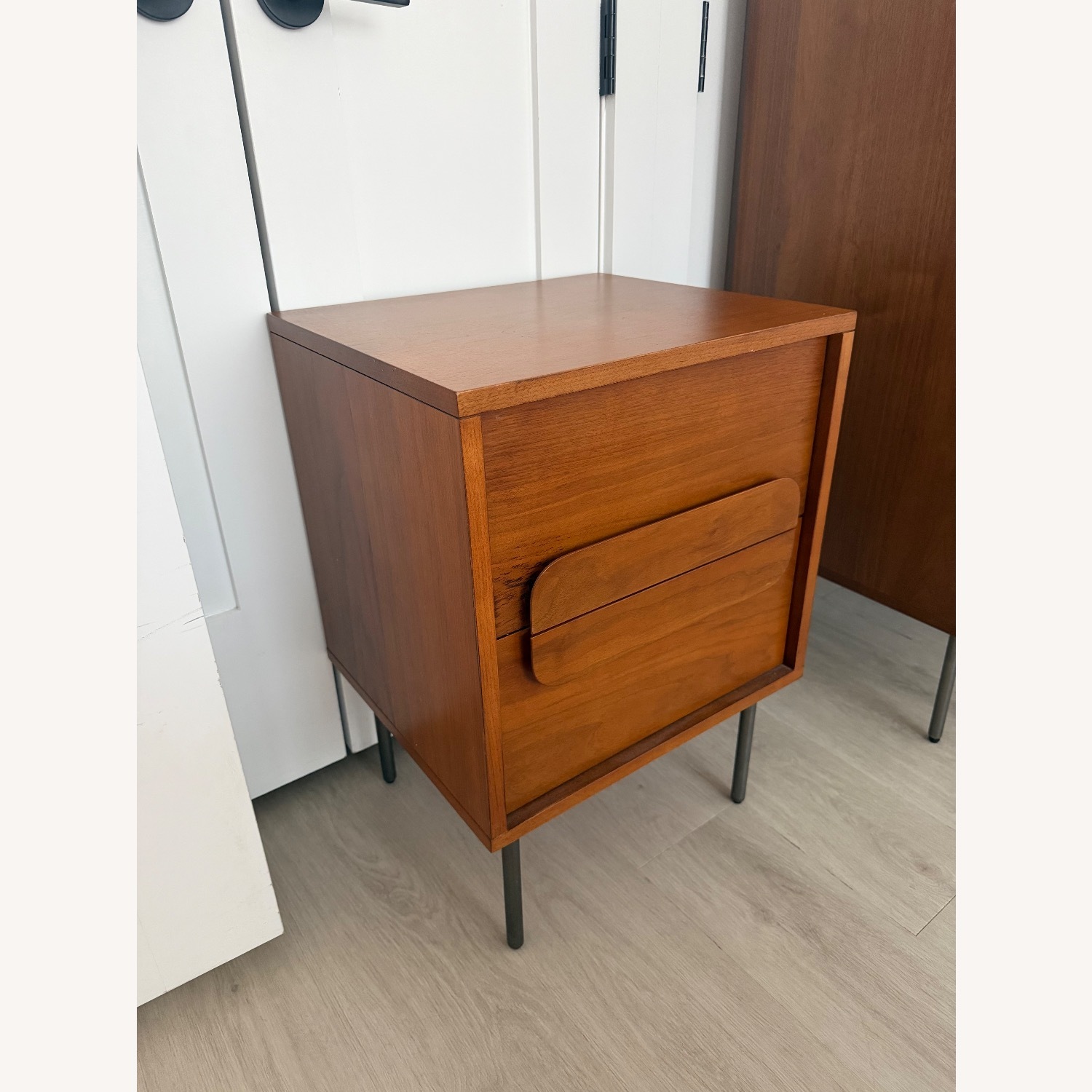 West Elm Gemini Walnut Nightstand - image-2