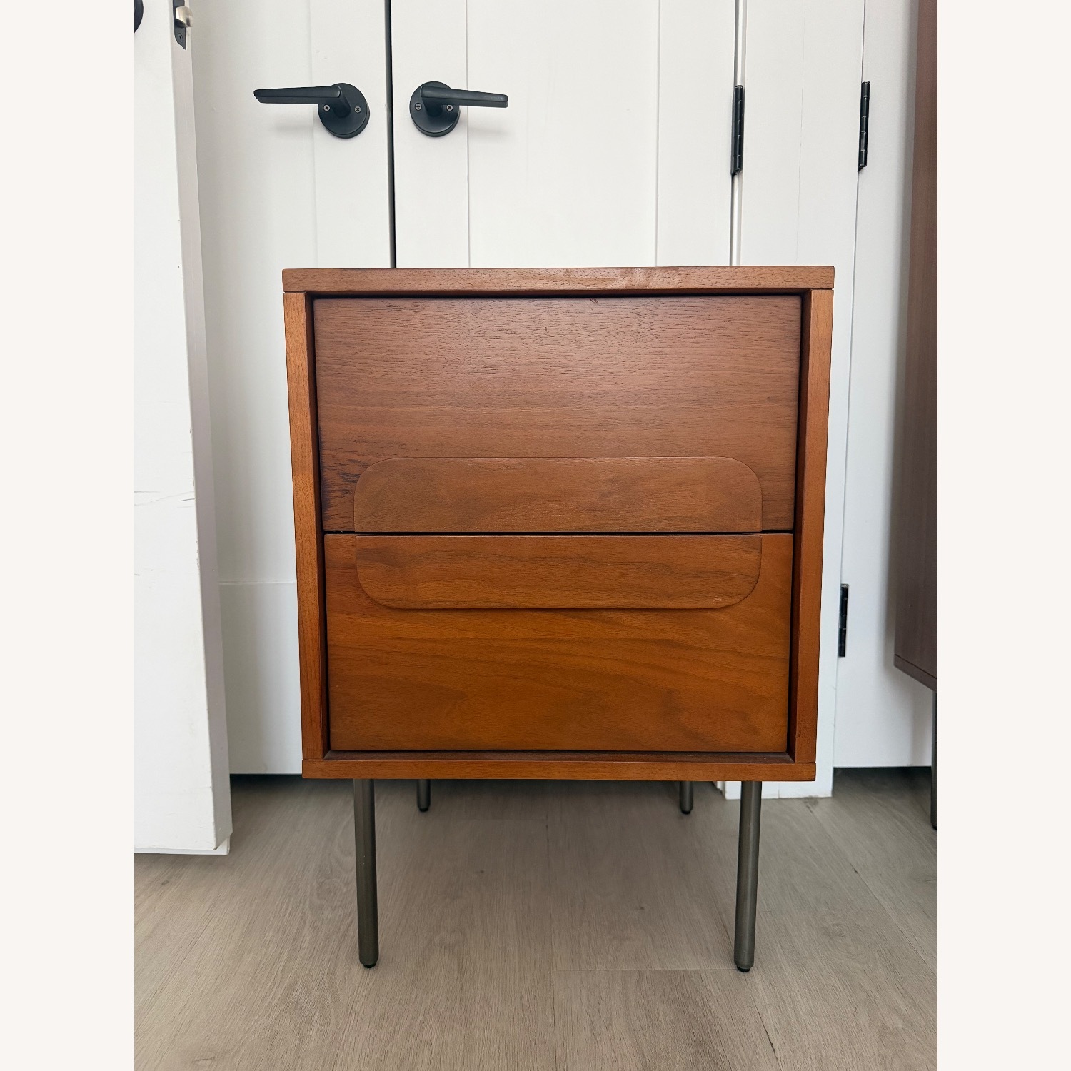 West Elm Gemini Walnut Nightstand - image-1