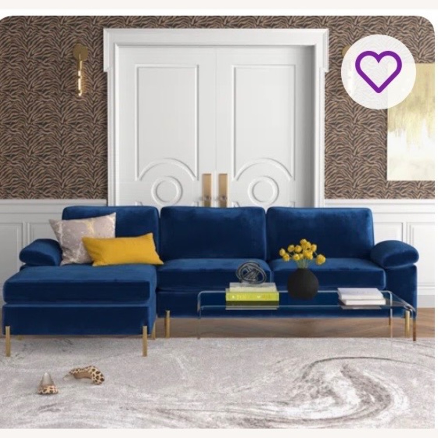 Lian 2 - Piece Velvet Sectional - image-3