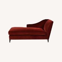 Crate & Barrel Bernhardt Purple Velvet Chaise Lounge