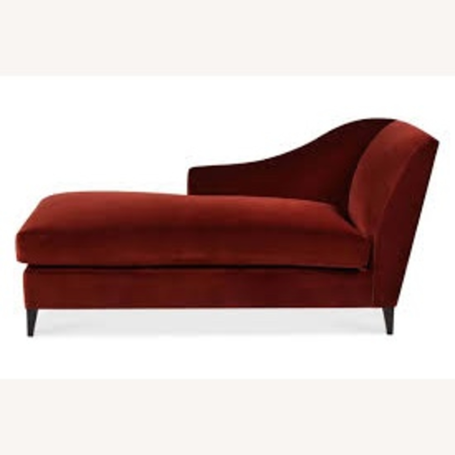 Crate & Barrel Bernhardt Purple Velvet Chaise Lounge - image-4