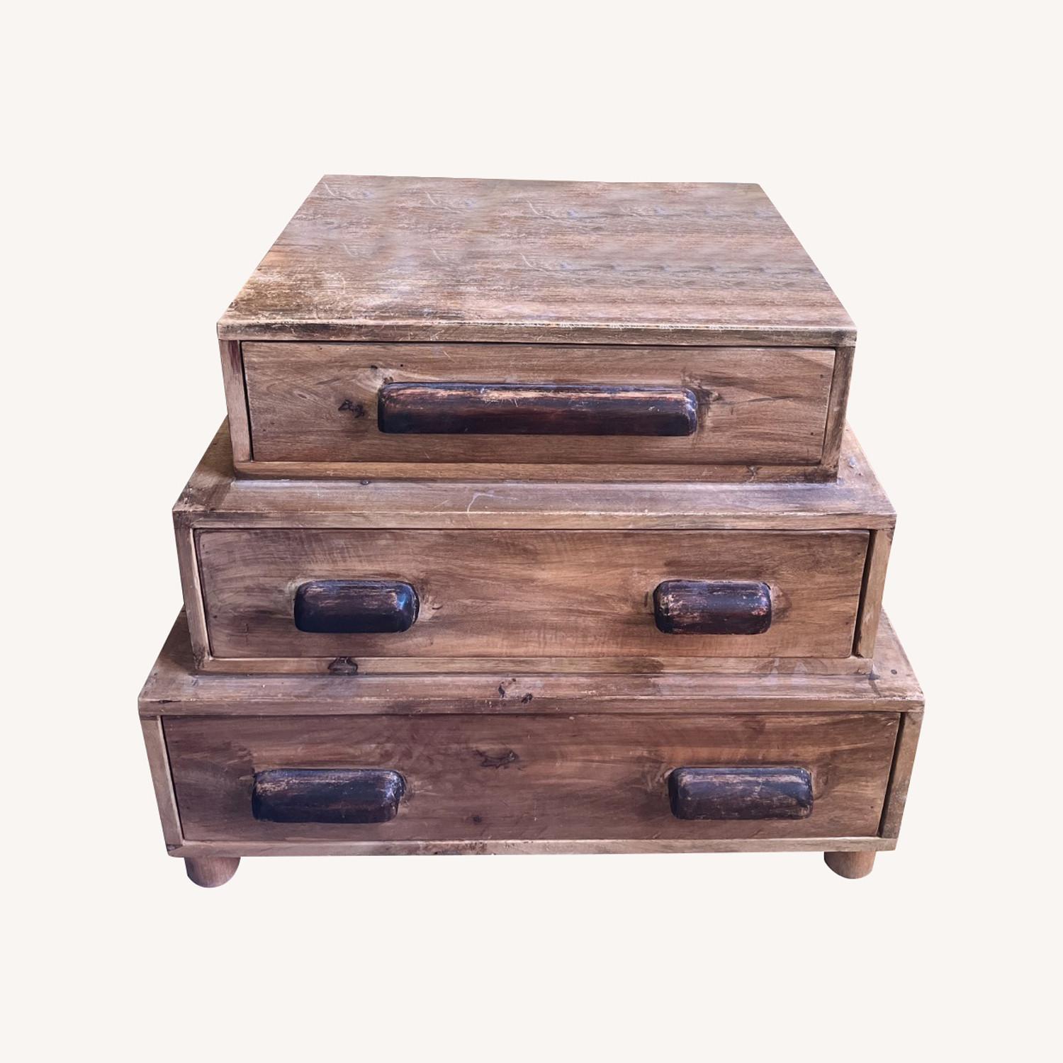 Anthropologie Brigitta Natural Wood Side Table - image-0