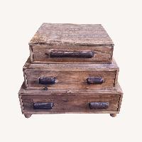 Anthropologie Brigitta Natural Wood Side Table