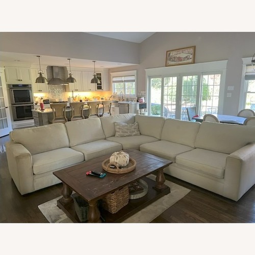 Used Pottery Barn Pearce 3 Piece L Shaped Couch for sale on AptDeco