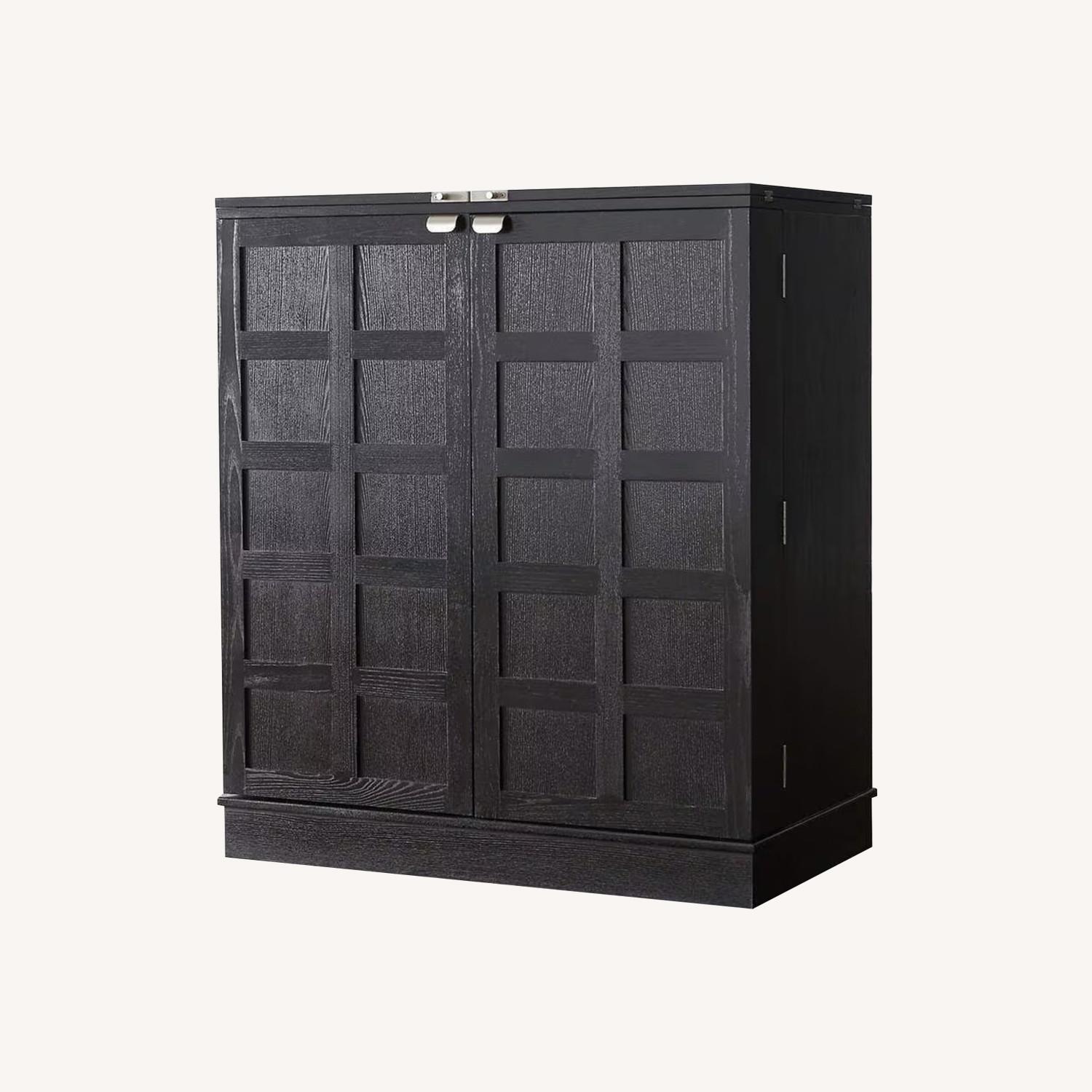 Crate & Barrel Steamer Bar Cabinet - image-0