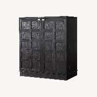 Crate & Barrel Steamer Bar Cabinet 