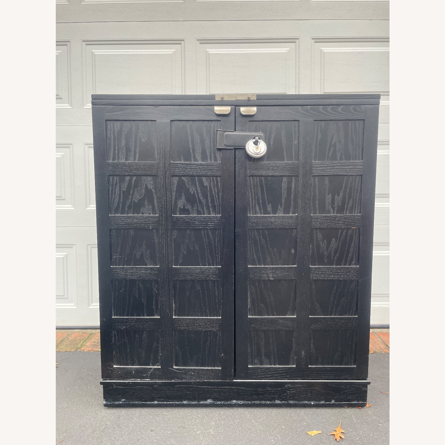 Crate & Barrel Steamer Bar Cabinet - image-1