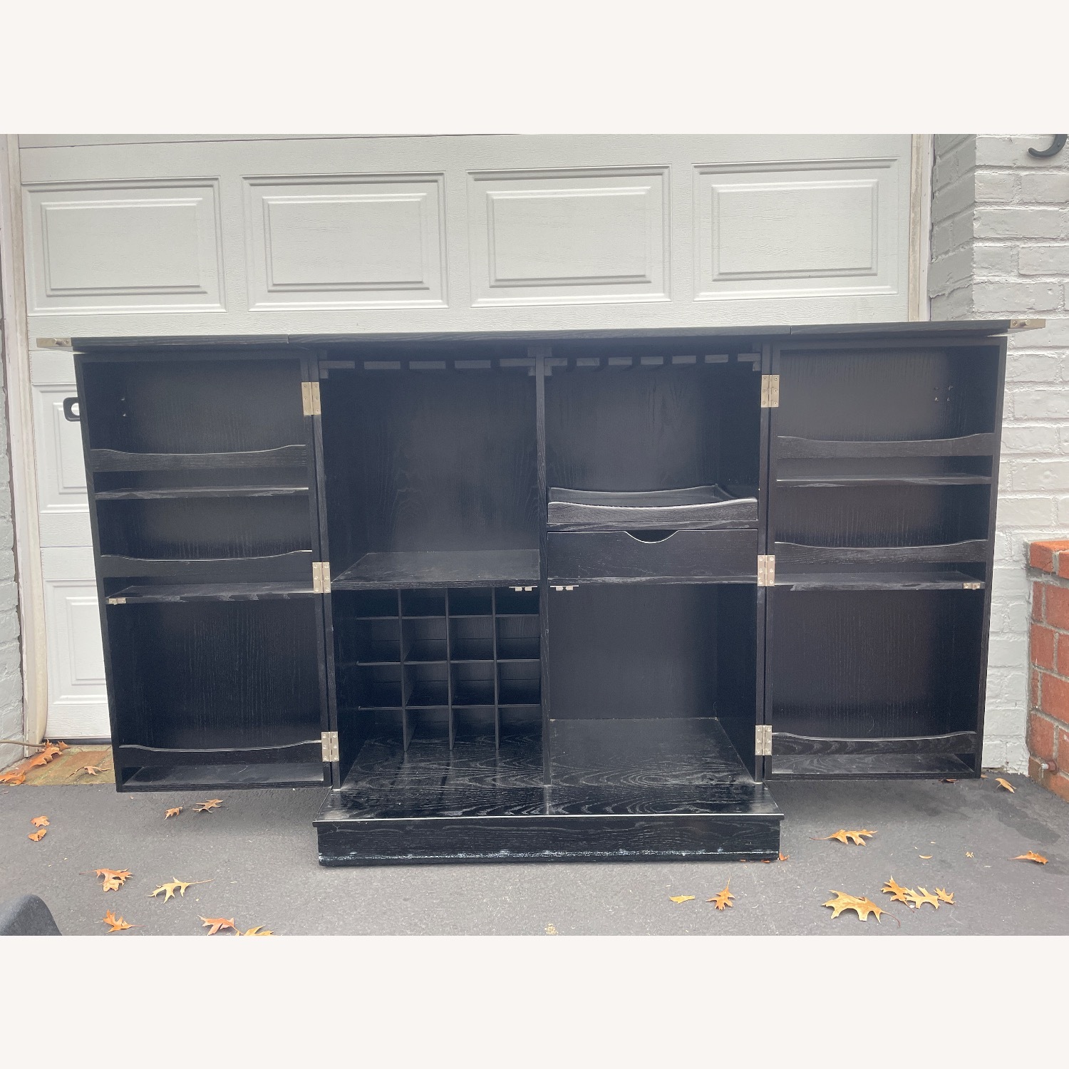 Crate & Barrel Steamer Bar Cabinet - image-3