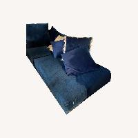 K&B furniture Green Suede 2 Piece Sectional