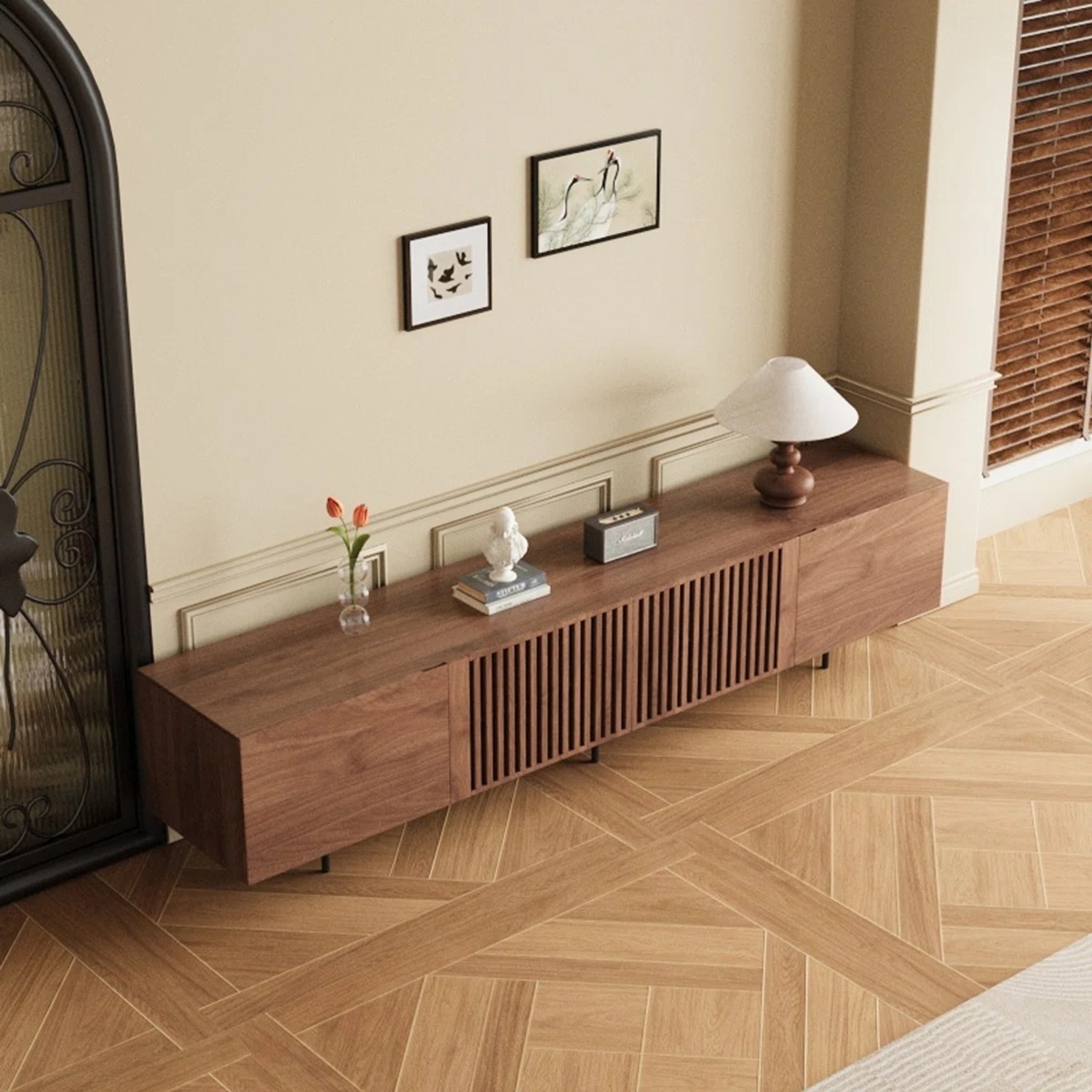 Dark Brown Media Storage TV Coffee Table  - image-6