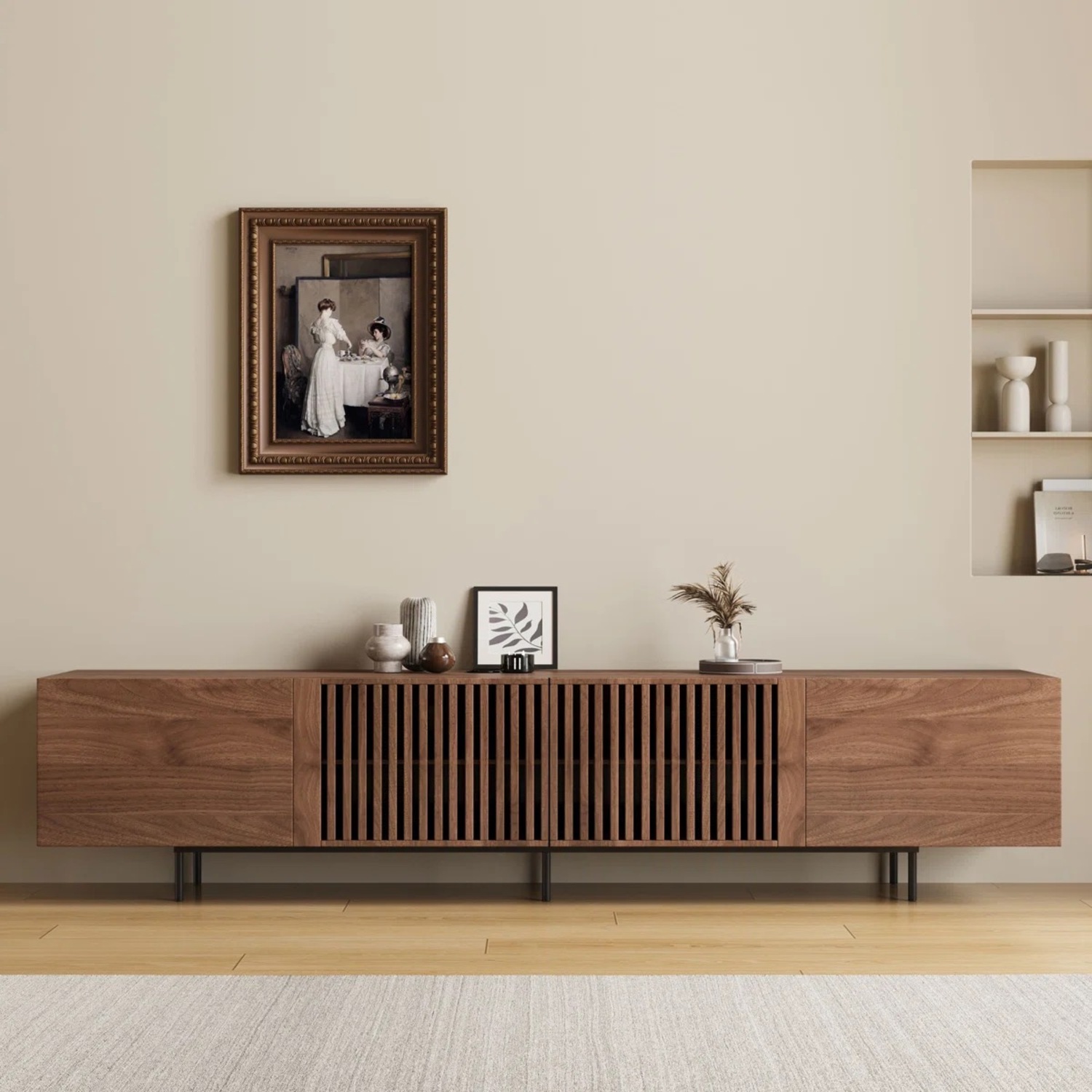 Dark Brown Media Storage TV Coffee Table  - image-3
