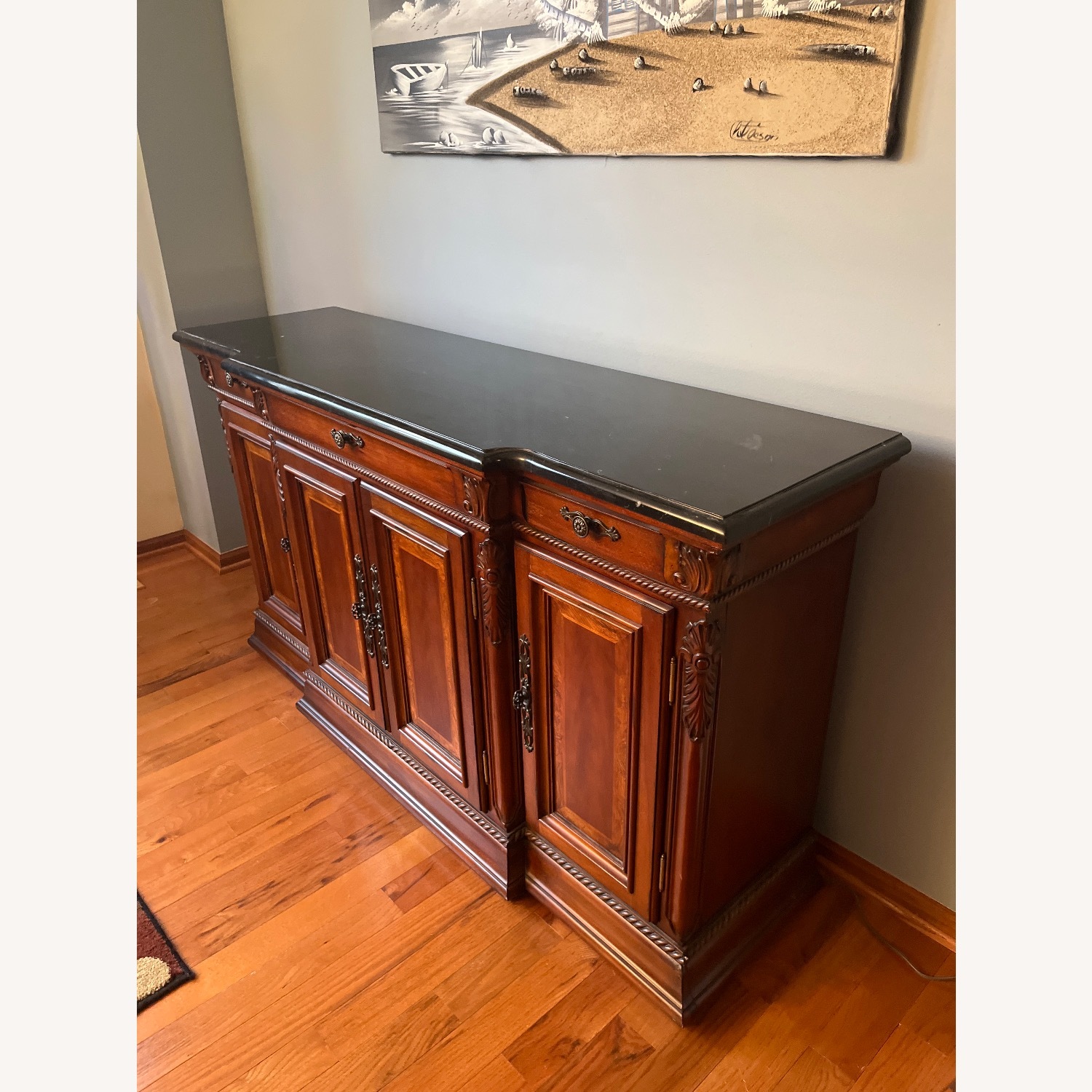 Universal Furniture Dark Brown Wood Sideboard - image-2