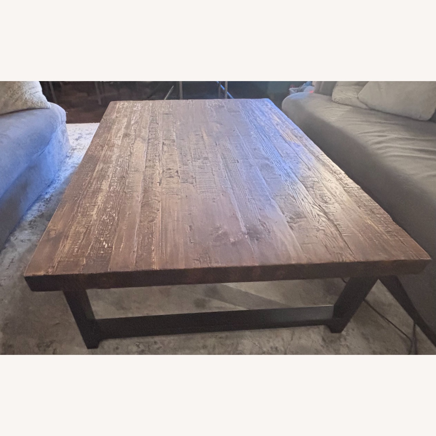 Dark Brown Wood Coffee Table - image-2