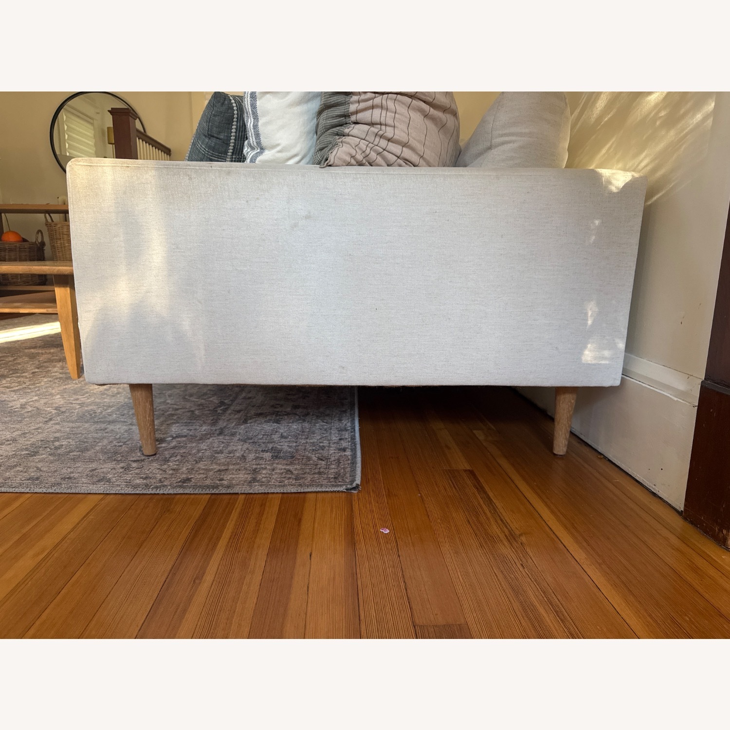 McGee and Co White Fabric 3+ Seater Sofa - image-4